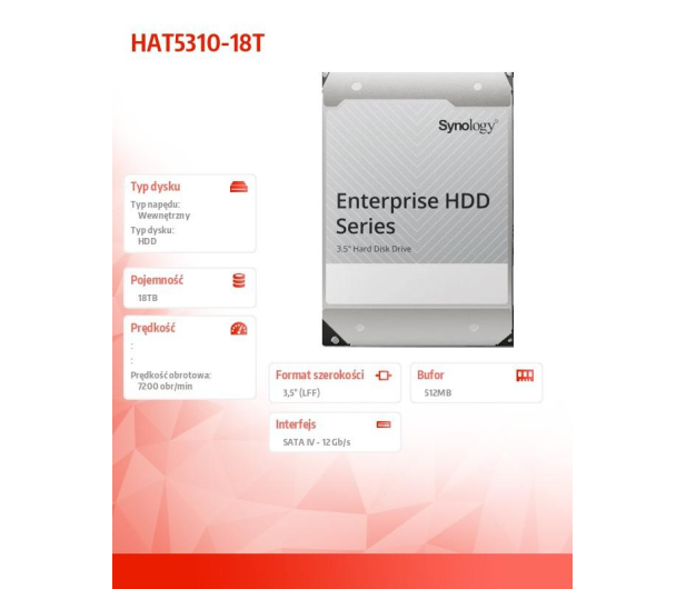 Synology HAT5310-18T 18TB Enterprise - 1161639 - zdjęcie 2